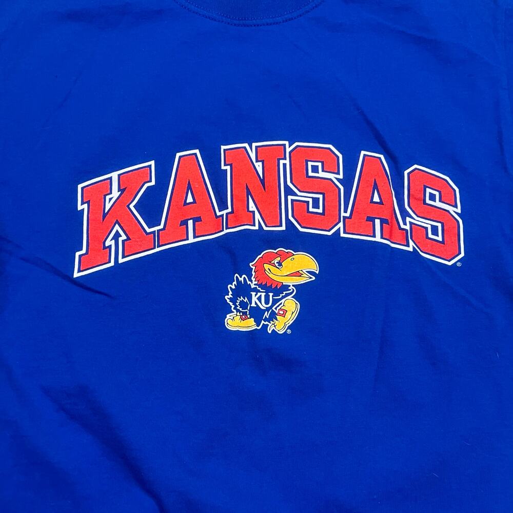 University of Kansas Men’s Size Small Jayhawks‎ Blue Graphic T-Shirt